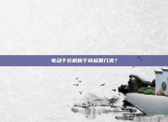 电动干衣机属于商标第几类?