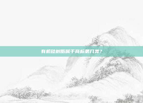 有机硅树脂属于商标第几类？
