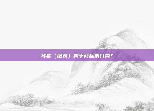 耳套（服装）属于商标第几类？