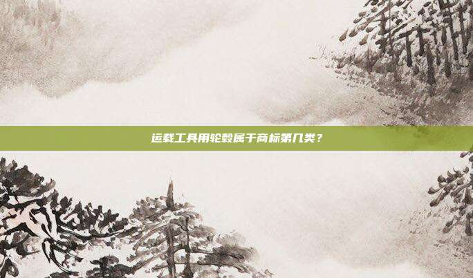 运载工具用轮毂属于商标第几类？