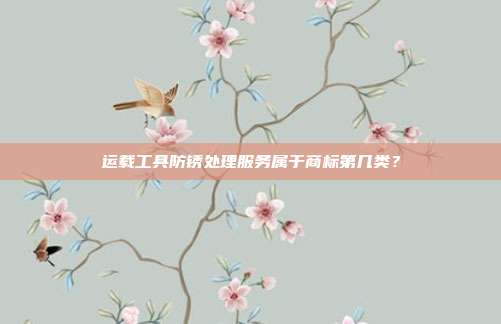 运载工具防锈处理服务属于商标第几类？