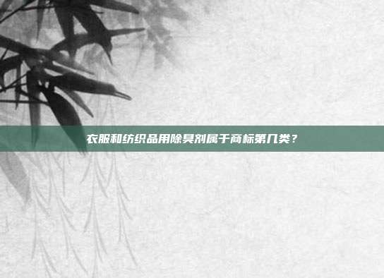 衣服和纺织品用除臭剂属于商标第几类？