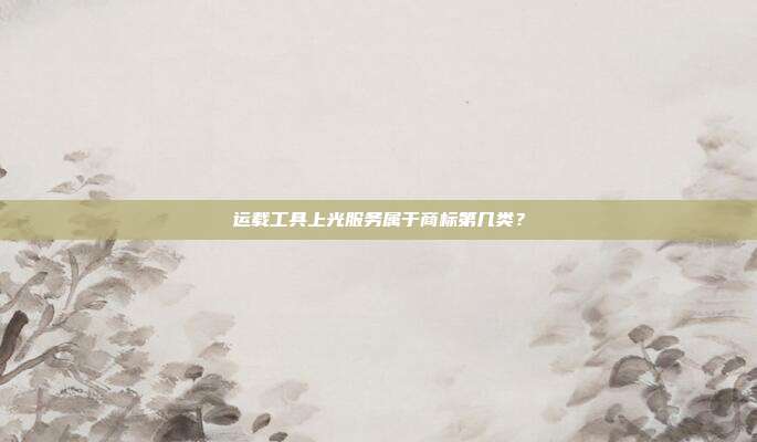 运载工具上光服务属于商标第几类？