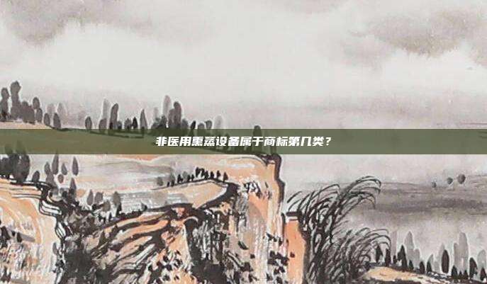 非医用熏蒸设备属于商标第几类？