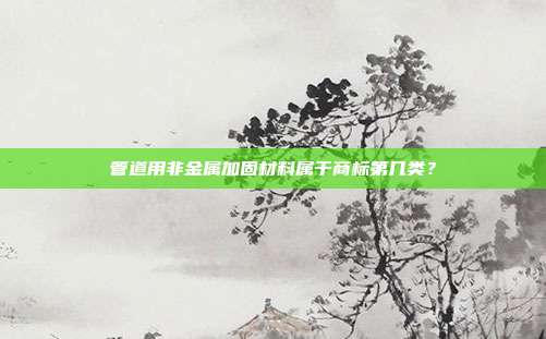 管道用非金属加固材料属于商标第几类？