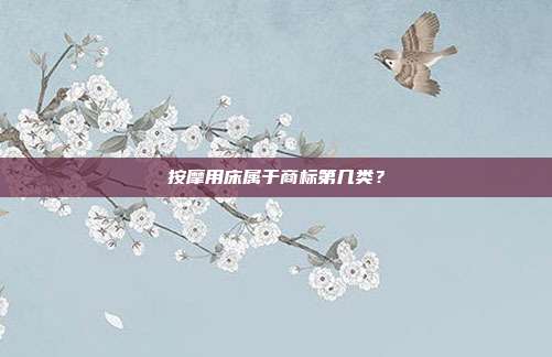 按摩用床属于商标第几类？
