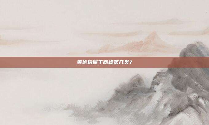 黄琥珀属于商标第几类？