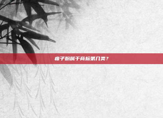 痱子粉属于商标第几类？