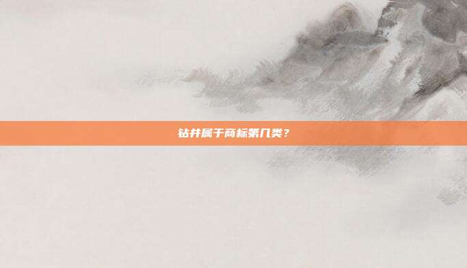 钻井属于商标第几类？