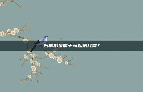 汽车水泵属于商标第几类？