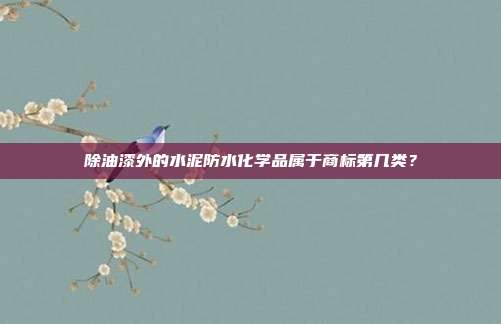 除油漆外的水泥防水化学品属于商标第几类?