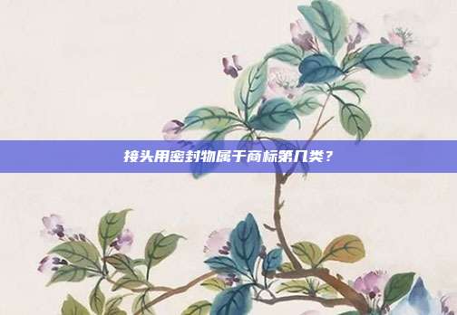 接头用密封物属于商标第几类？