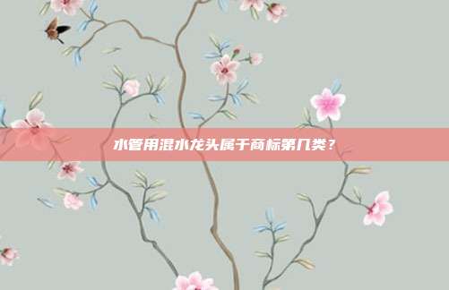水管用混水龙头属于商标第几类？