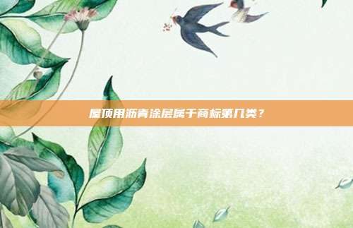 屋顶用沥青涂层属于商标第几类？