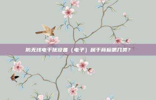防无线电干扰设备（电子）属于商标第几类？