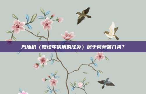 汽油机（陆地车辆用的除外）属于商标第几类？