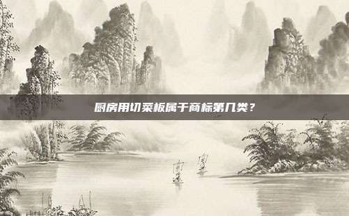 厨房用切菜板属于商标第几类?