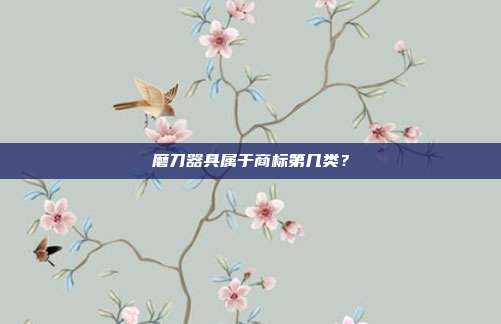 磨刀器具属于商标第几类？