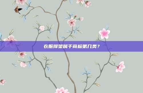 衣服撑架属于商标第几类？