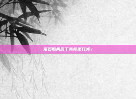 采石服务属于商标第几类？