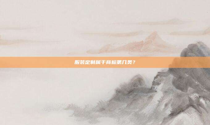 服装定制属于商标第几类？