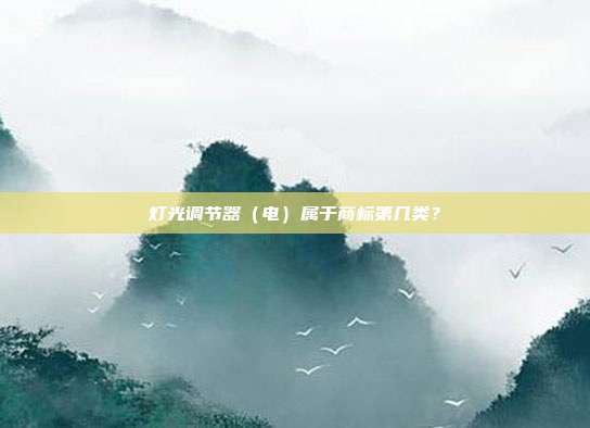 灯光调节器（电）属于商标第几类？