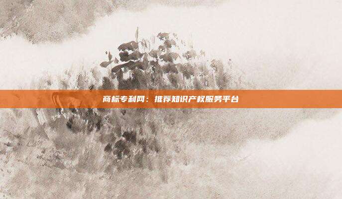 商标专利网:推荐知识产权服务平台