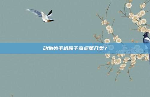 动物剪毛机属于商标第几类？