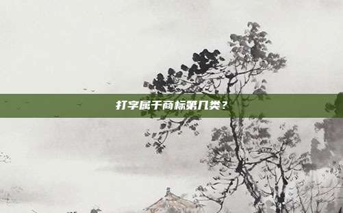 打字属于商标第几类？