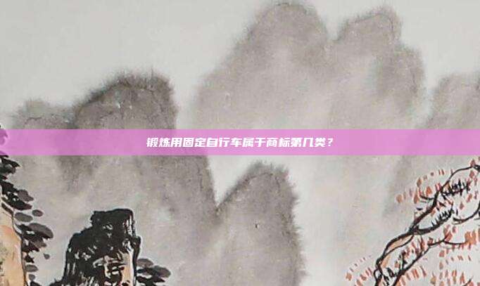 锻炼用固定自行车属于商标第几类?