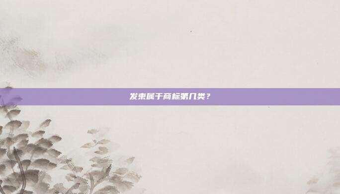 发束属于商标第几类？