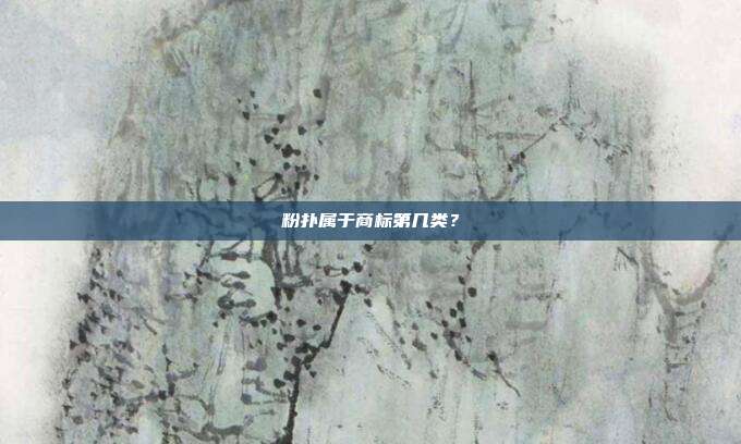 粉扑属于商标第几类？