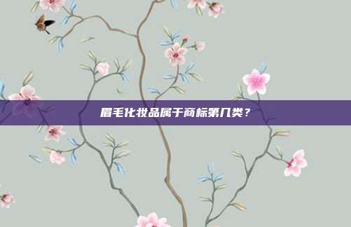 眉毛化妆品属于商标第几类?