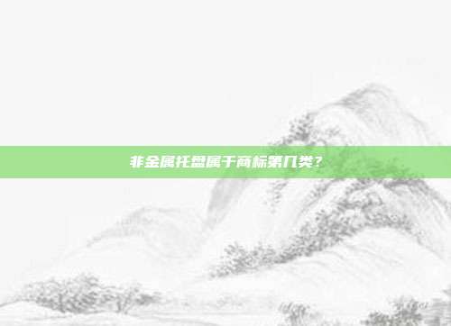 非金属托盘属于商标第几类？