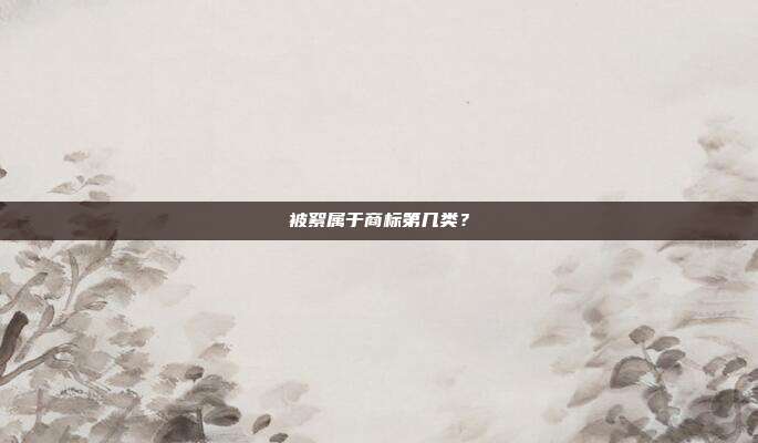 被絮属于商标第几类？