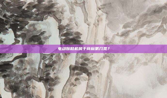 电动擦鞋机属于商标第几类？