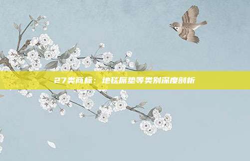 27类商标:地毯席垫等类别深度剖析
