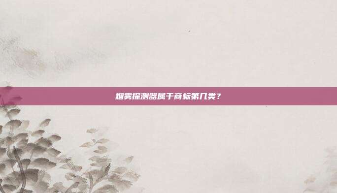 烟雾探测器属于商标第几类？
