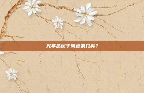 光学品属于商标第几类?
