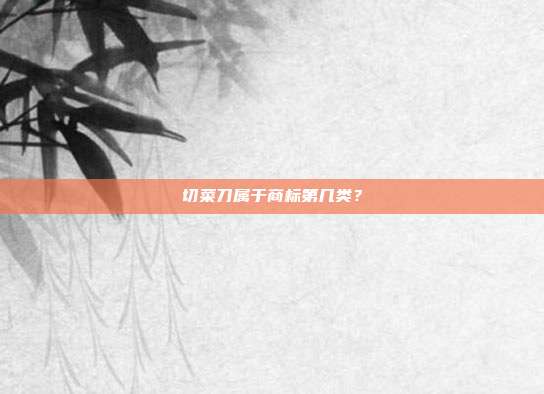 切菜刀属于商标第几类?