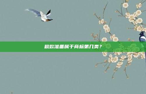 税款准备属于商标第几类?