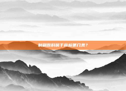 制刷原料属于商标第几类？