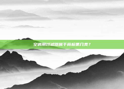 空调用过滤器属于商标第几类?