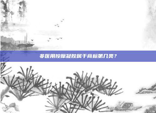 非医用按摩凝胶属于商标第几类？