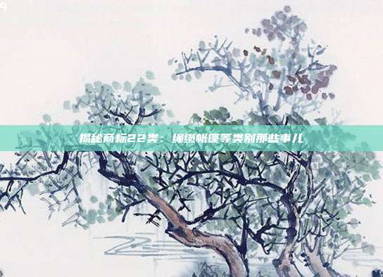 揭秘商标22类:绳缆帐篷等类别那些事儿