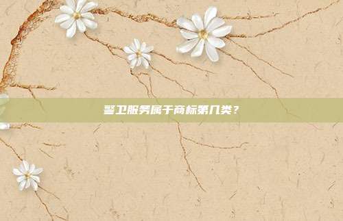 警卫服务属于商标第几类？