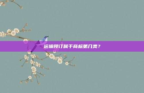 运输预订属于商标第几类？
