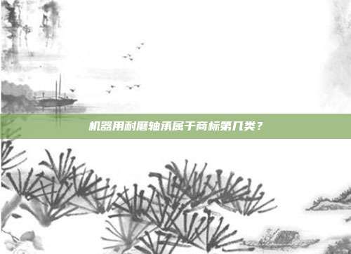 机器用耐磨轴承属于商标第几类?