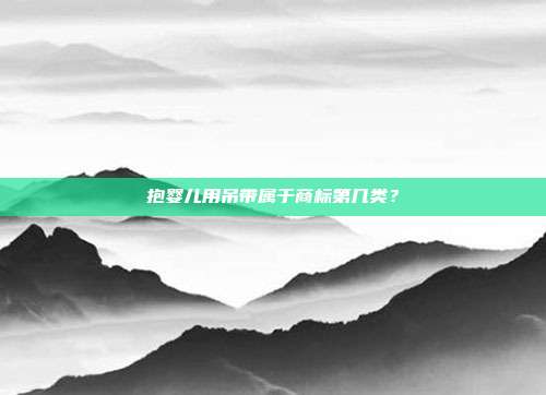 抱婴儿用吊带属于商标第几类?