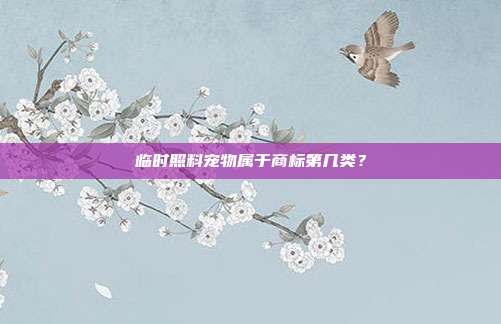 临时照料宠物属于商标第几类?